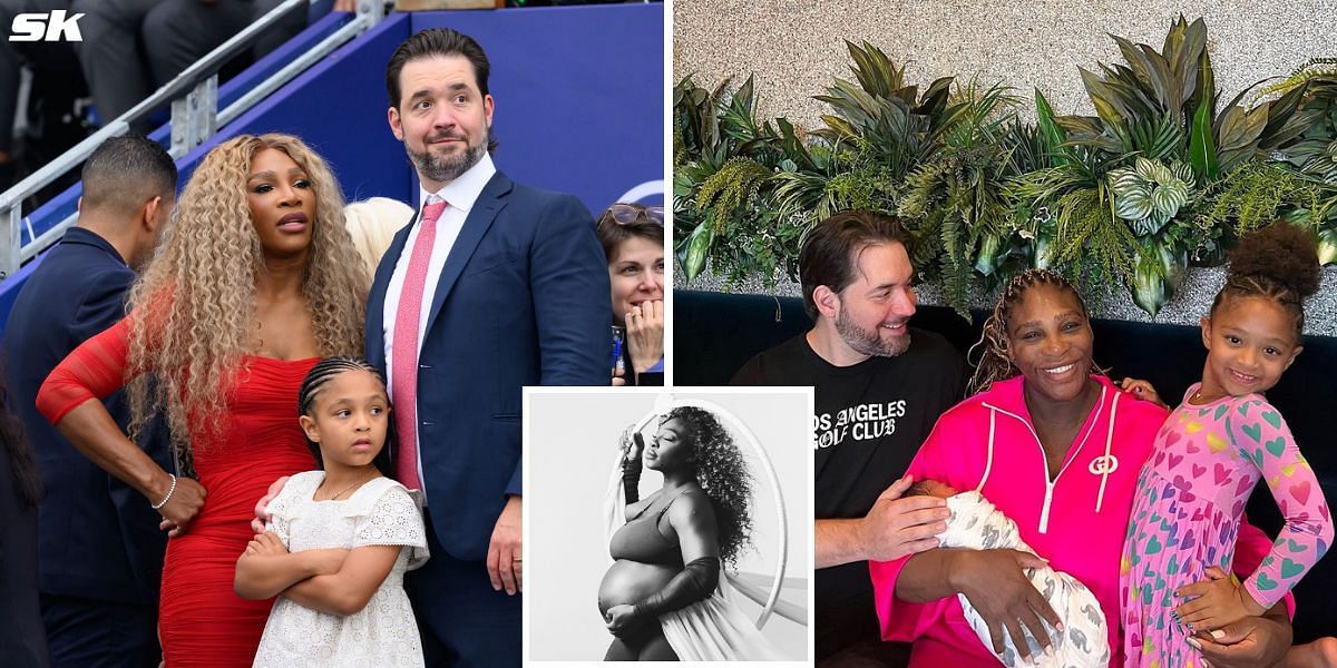 Serena Williams reveals maternity photoshoot (Images: Getty, Instagram/Alexis Ohanian, Inset: Instagram/ Serena Williams)