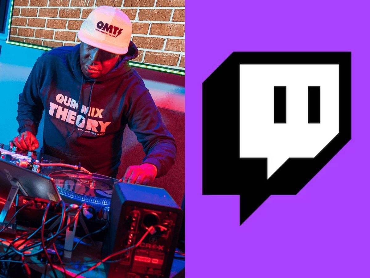 Twitch to hand out potential DMCA strikes for DJ content creators without DJ Program (Image via Twitch/iamgrandmasterflash and Twitch)