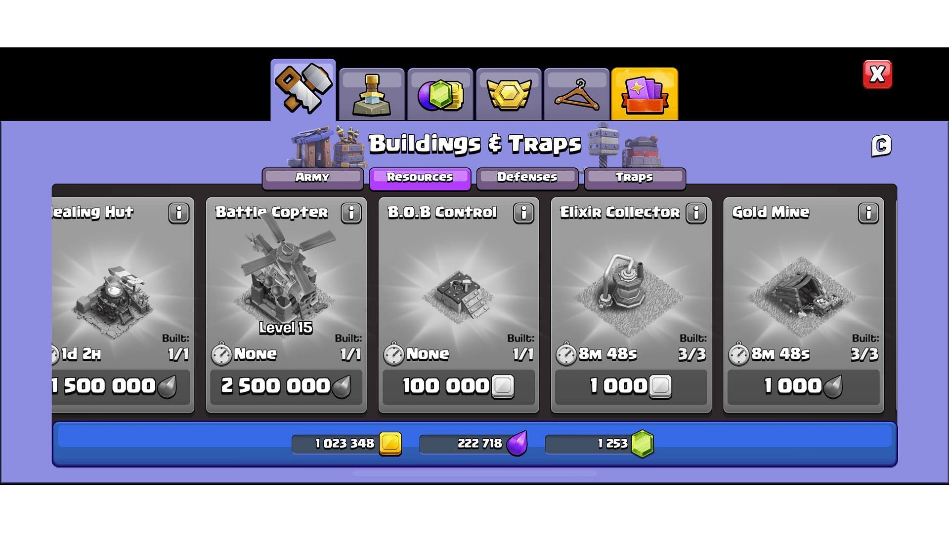 BOB control in Builder Base shop (Image via Supercell)