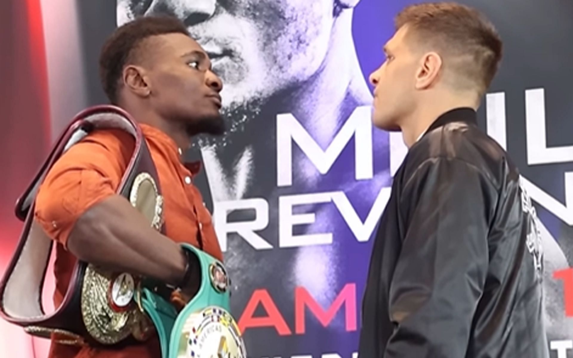 Christian Mbilli (left) fought Sergiy Derevanchenko in the main event. [Image courtesy: @toprank and @sergiy.derevyanchenko on Instagram]