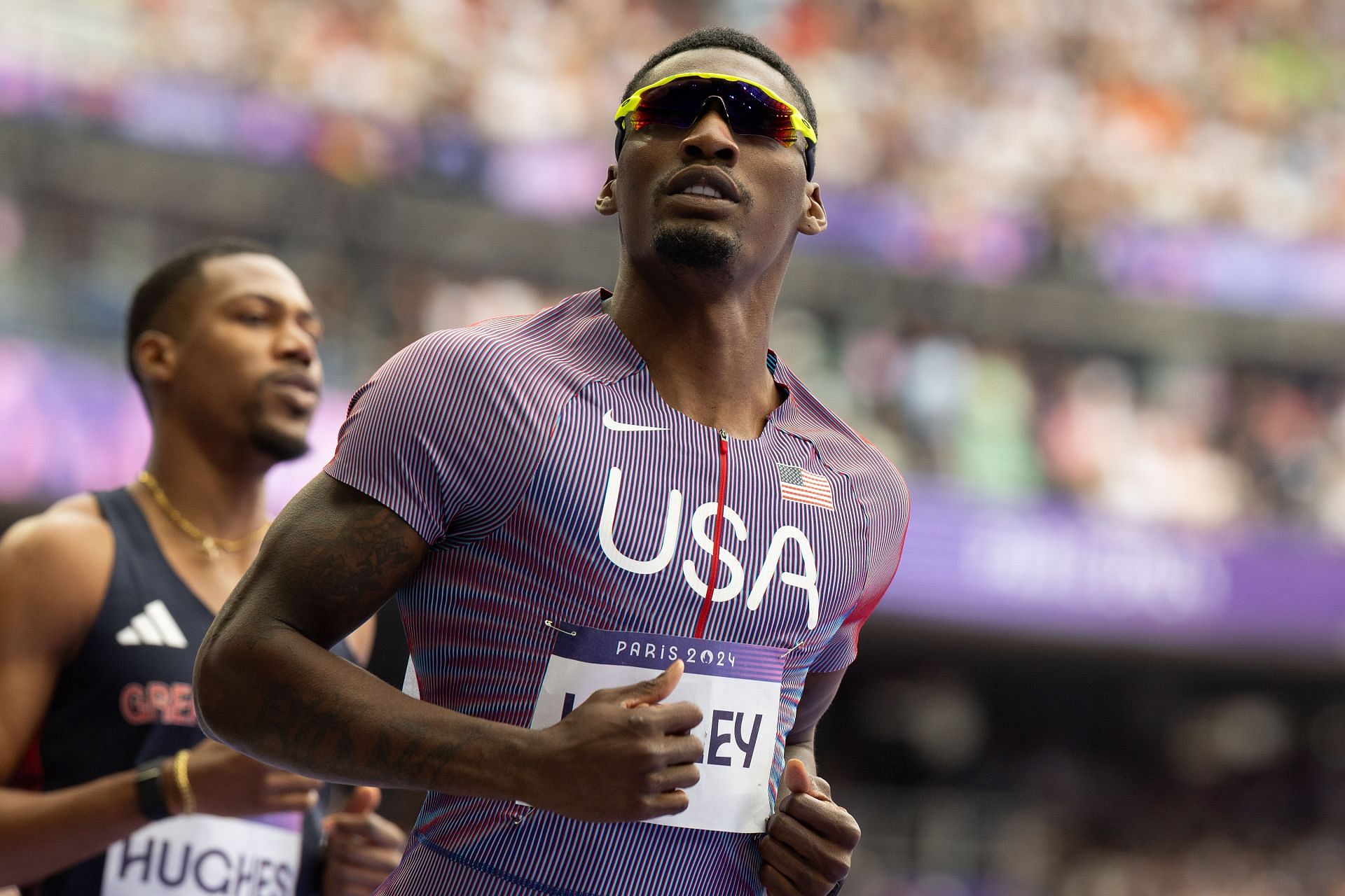 Fred Kerley sports a full-body Nike kit at the Lausanne Diamond League ...