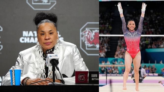 Team USA’s Sunisa Lee “fangirls” over South Carolina HC Dawn Staley’s special message for her