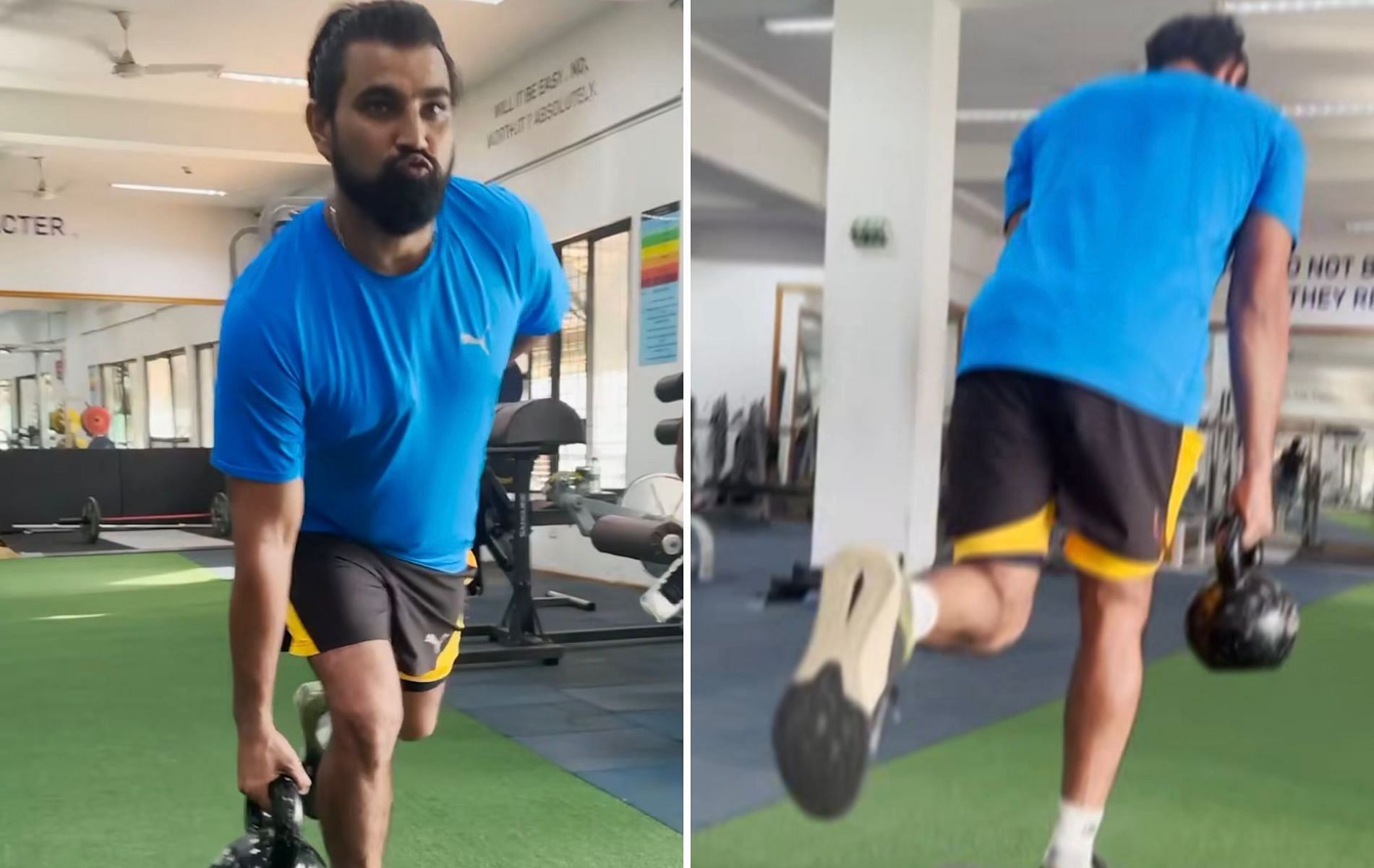 Mohammed Shami during a training session. (Pics: Instagram/Mohammed Shami)