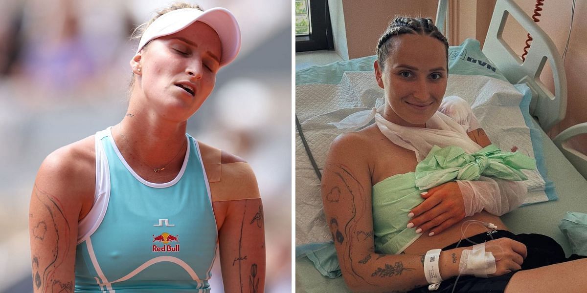 Marketa Vondrousova recovers from a shoulder surgery (Images: Getty, Instagram/Marketa Vondrousova)