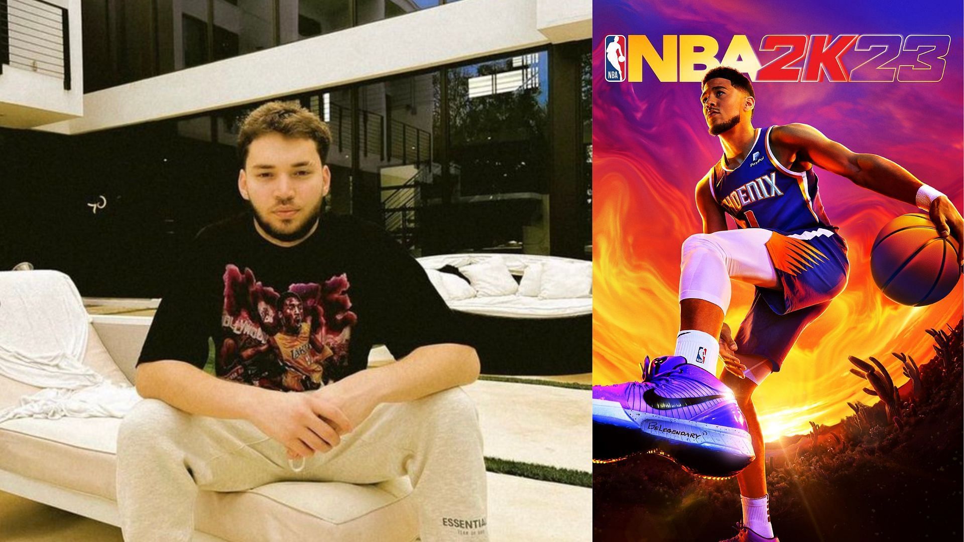 Adin Ross announces more NBA 2K content with Cuffem (Images via @AdinRossEmpire/X, playstation.com)