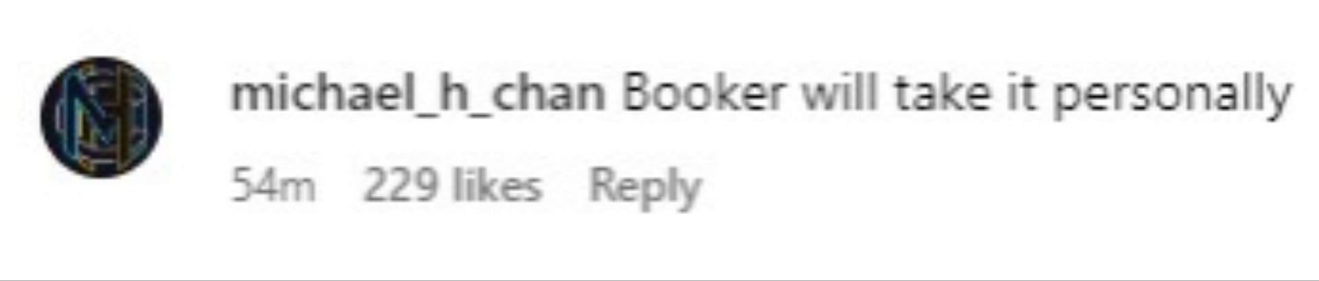 Booker-Lee shippers react to Durant&#039;s picture (Screenshot via NBA IG)