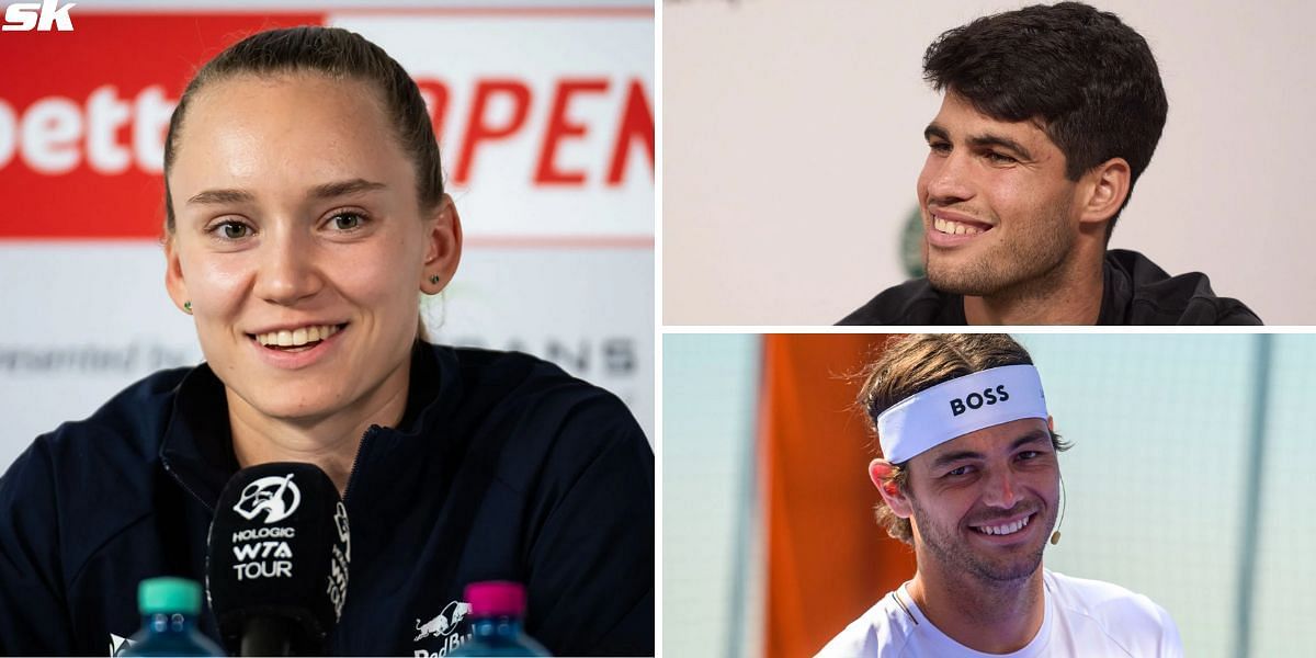 Elena Rybakina (L), Carlos Alcaraz (top right), Taylor Fritz (bottom right) - Image Source: Getty