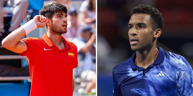 Carlos Alcaraz assured of Olympic medal on debut as Spaniard crushes Felix Auger-Aliassime to reach gold-medal match in Paris 2024
