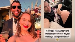 Bubba Wallace’s wife Amanda says she “finally understands what people meant about the baby kicking into their ribs”