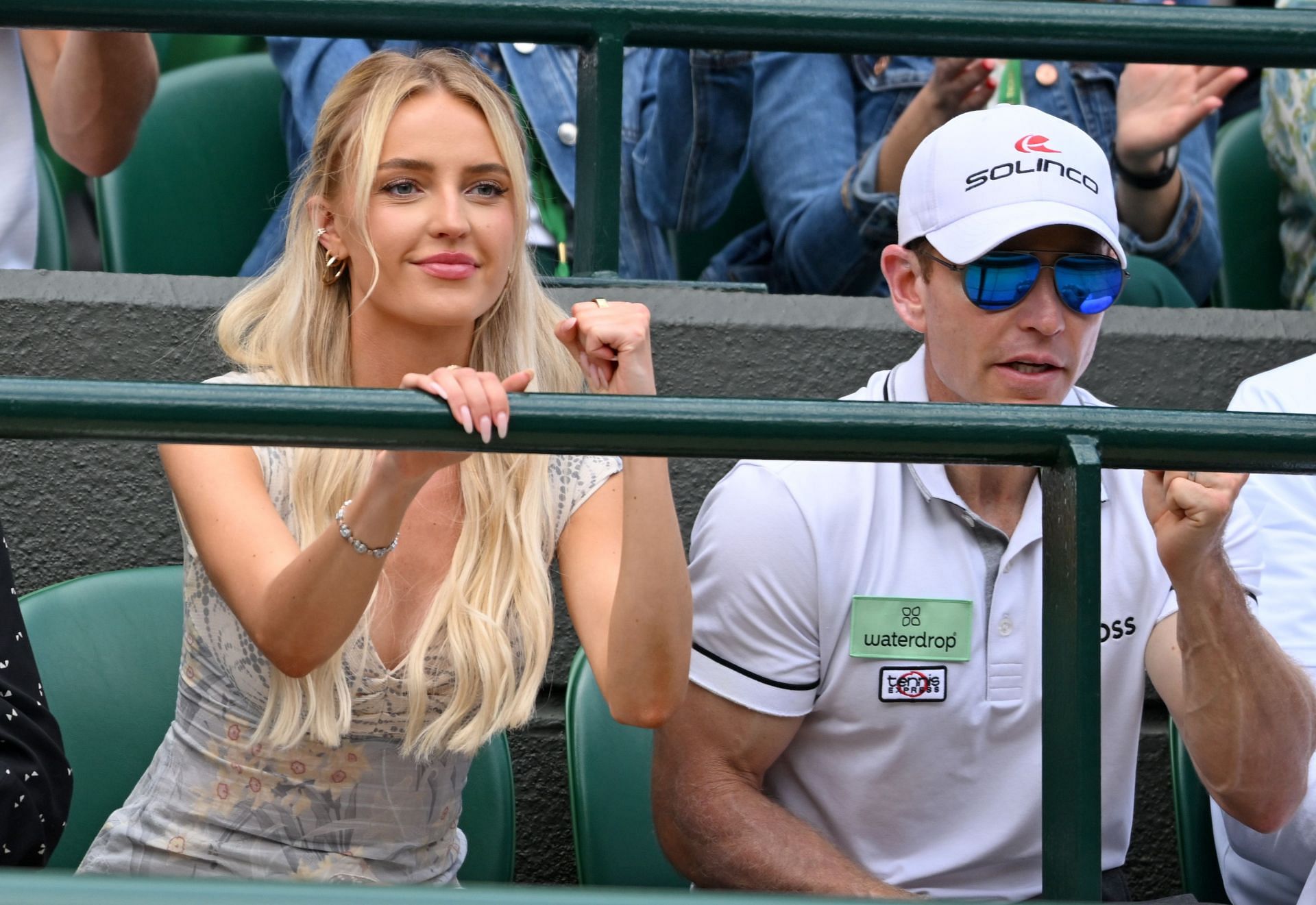 Taylor Fritz's girlfriend Morgan Riddle pictured at the 2024 Wimbledon Championships - Source: Getty