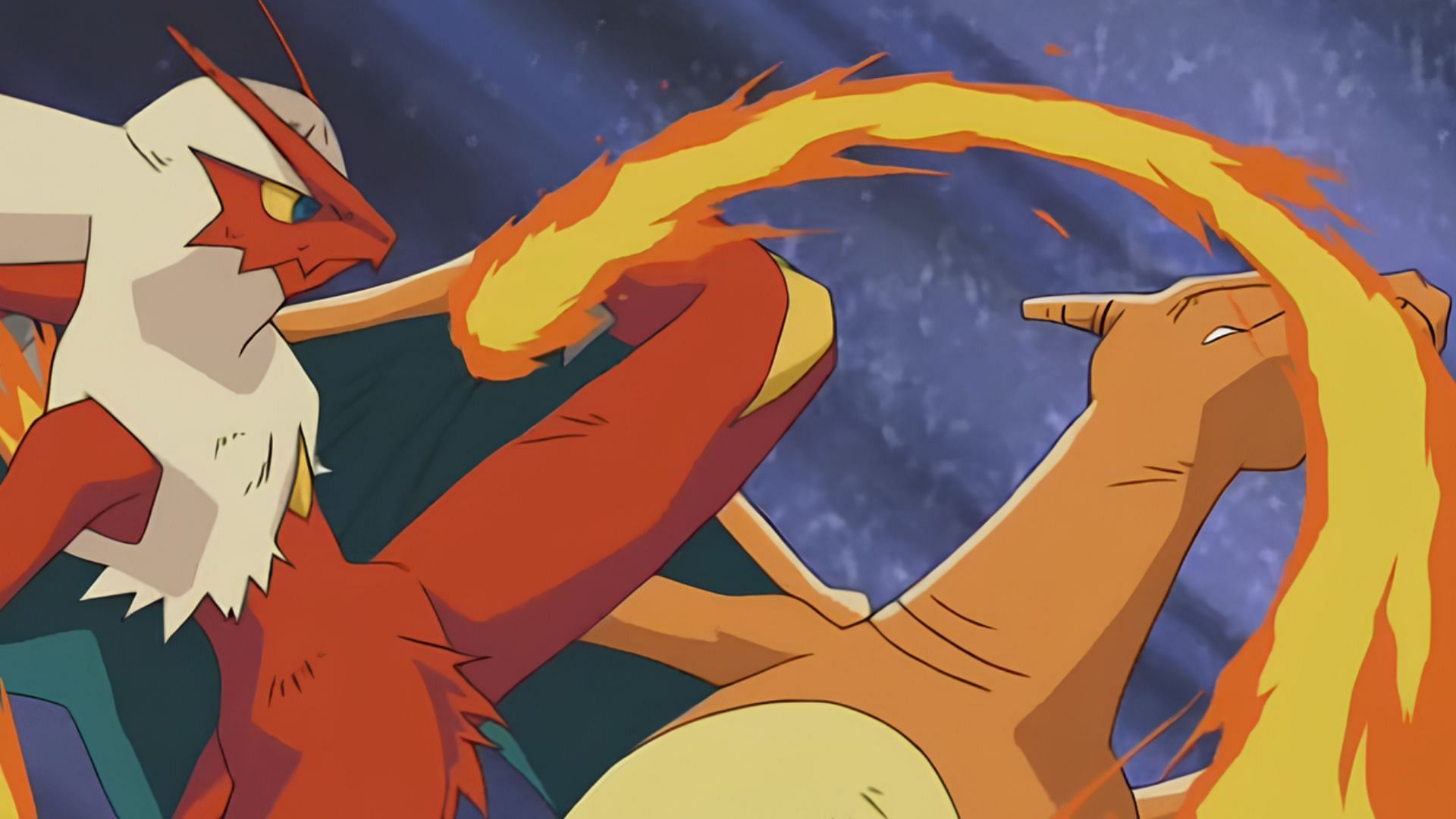 Charizard and Blaziken, as seen in the anime. (Image via TPC)