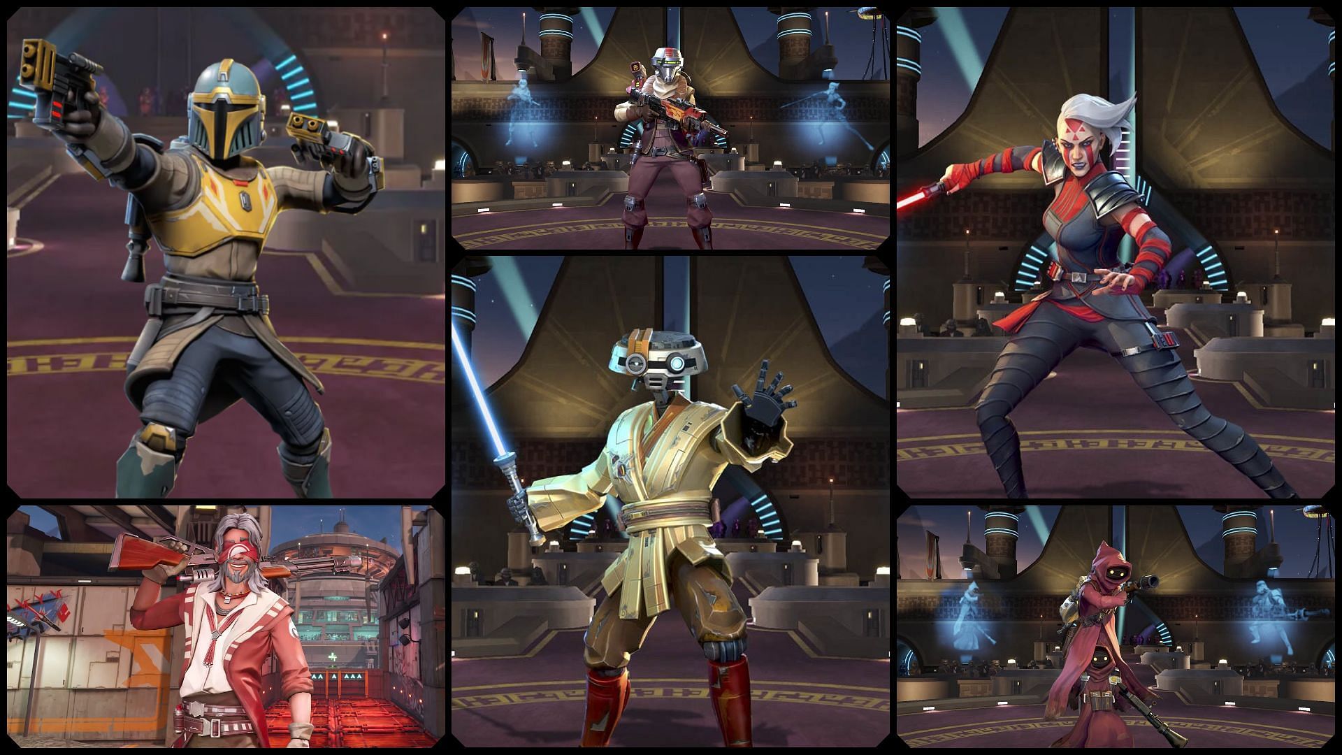 All Damage-Hunters of Star Wars Hunter (Image via Zynga/Lucasfilm Games)