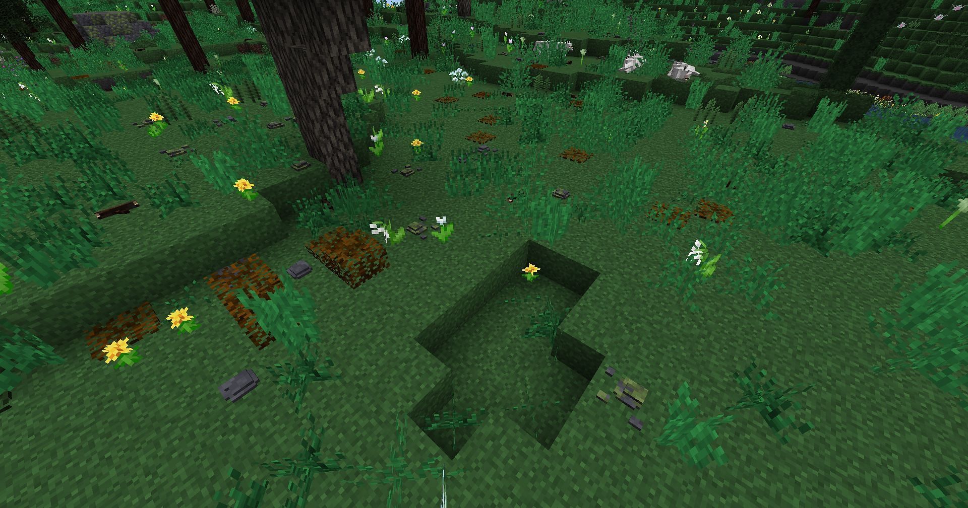 The surface looks much more wild using TerraFirmaCraft (Image via Mojang)