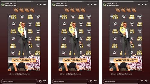 Jinny reacts to "You deserve it!" chants at her husband earlier today on Instagram.