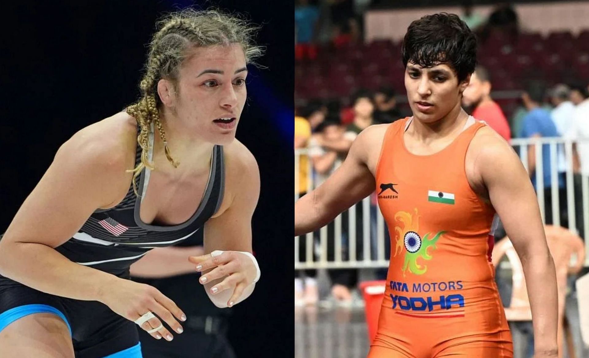 Helen will lock horns with Anshu in Round of 16 bout. (Images via Getty)