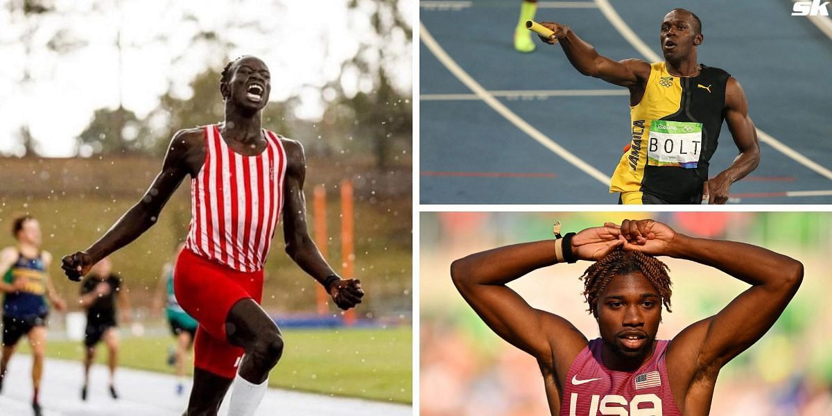 Gout Gout was impressive at the 200m heats in Lima (Source: gout gout Instagram, Getty)