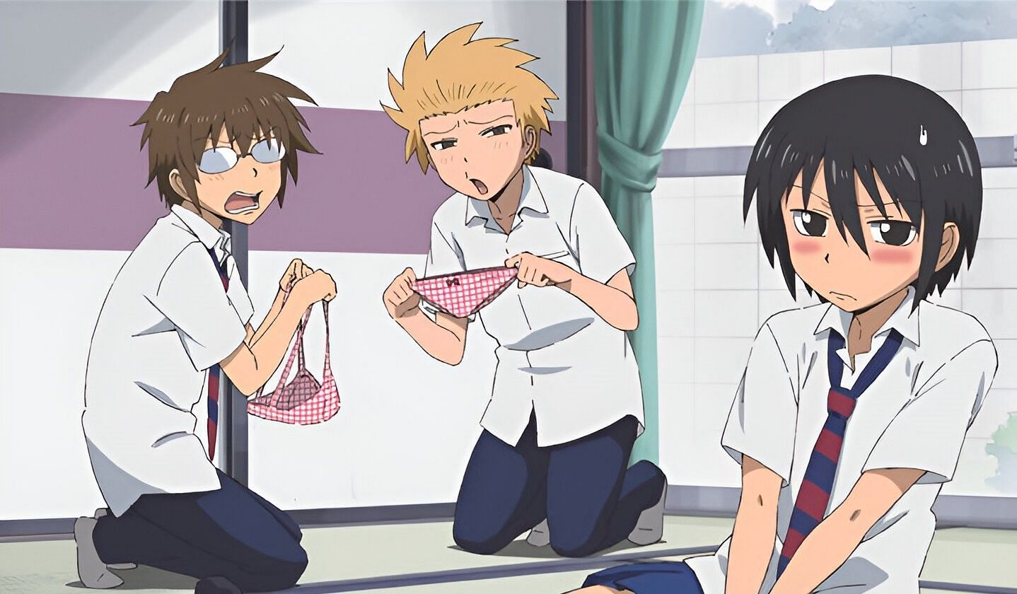 Hidenori, Yoshitake, and Tadakuni as seen in Daily Lives of High School Boys (Image via Sunrise)