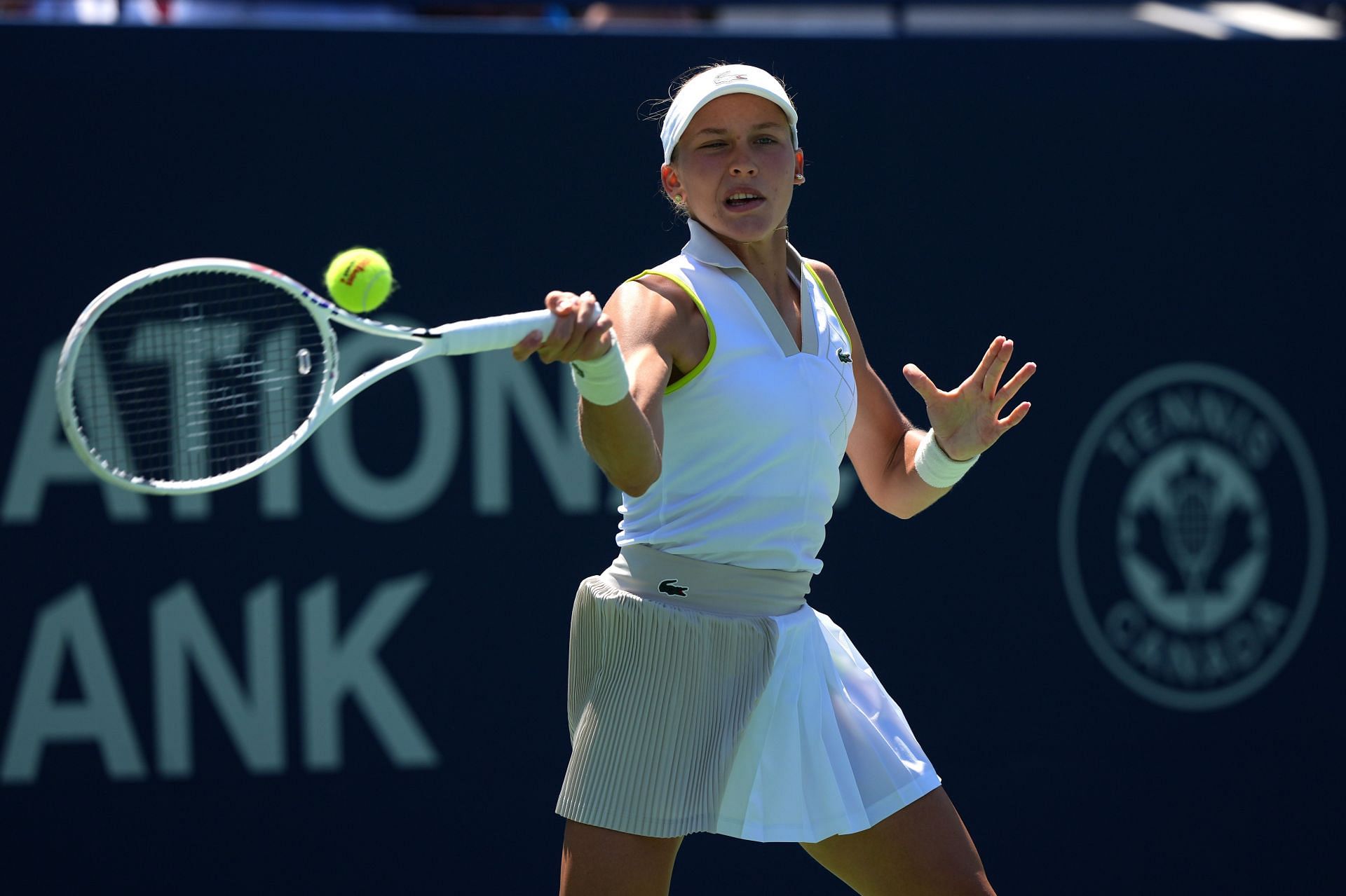 Erika Andreeva in action at the Canadian Open (Picture: Getty)