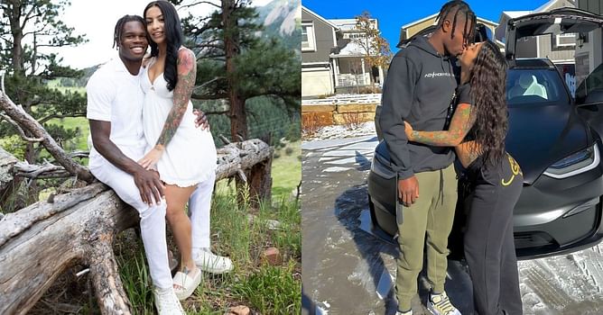 WATCH: Colorado star Travis Hunter surprises fiancée Leanna Lenee with red-themed bath
