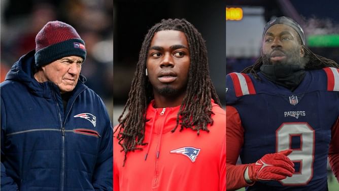 WATCH: Rhamondre Stevenson confuses Matthew Judon with Bill Belichick in amusing sideline interview moment
