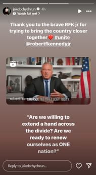 Jakob Chychrun's Instagram story