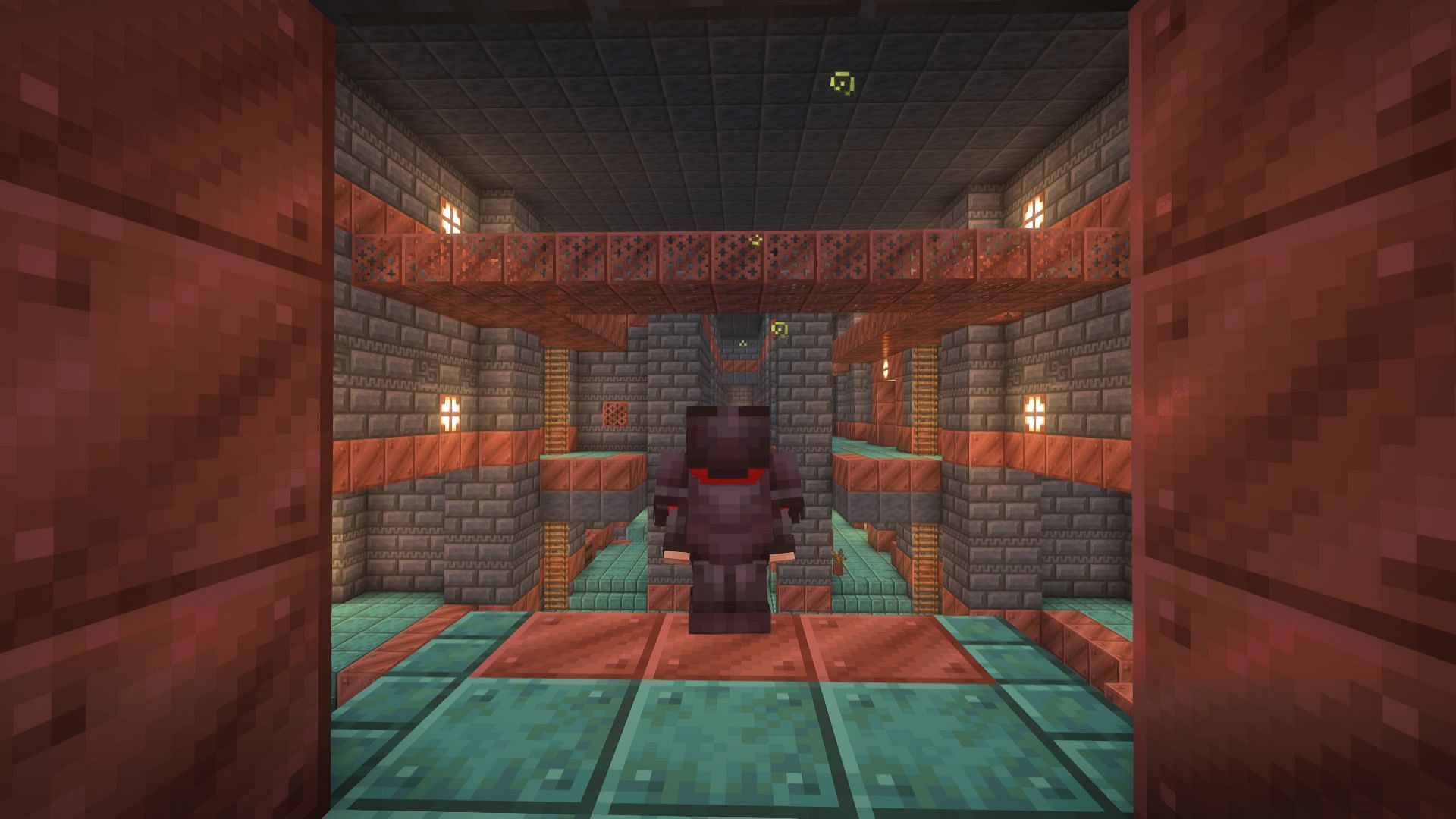 The trial chambers with shaders (Image via Mojang Studios)