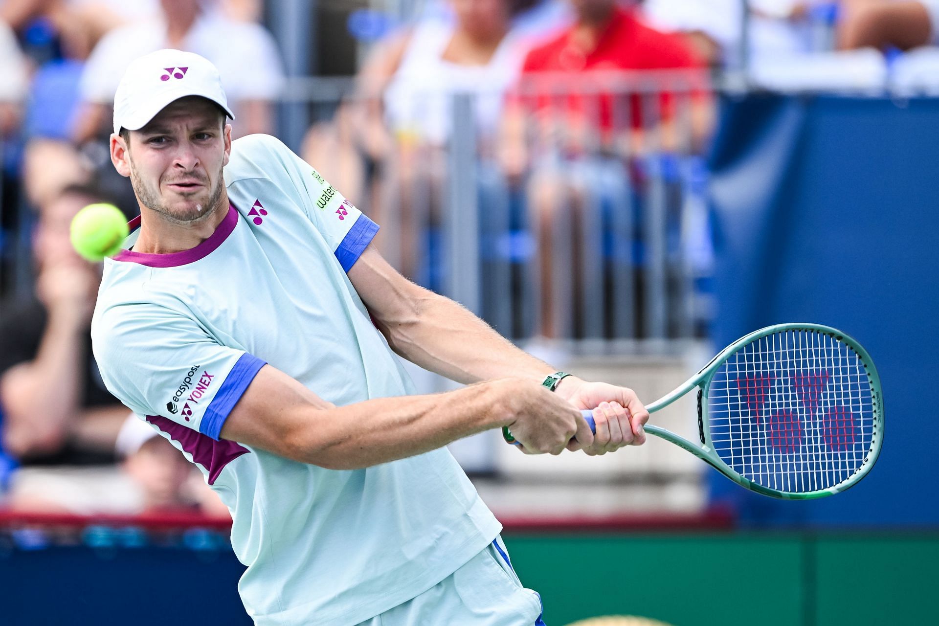 Hubert Hurkacz in action at the 2024 Cincinnati Open (Source: Getty)