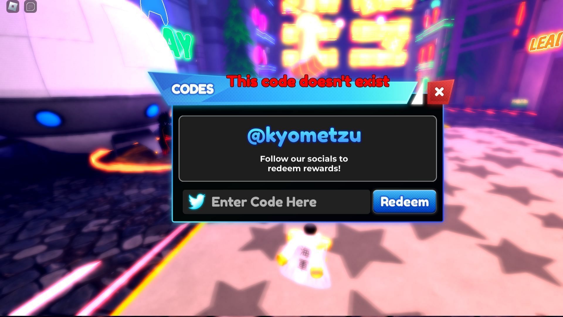 Double-check codes to avoid getting such issues (Image via Roblox)