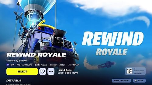 Navigating Fortnite Rewind Royale (Image via Epic Games)