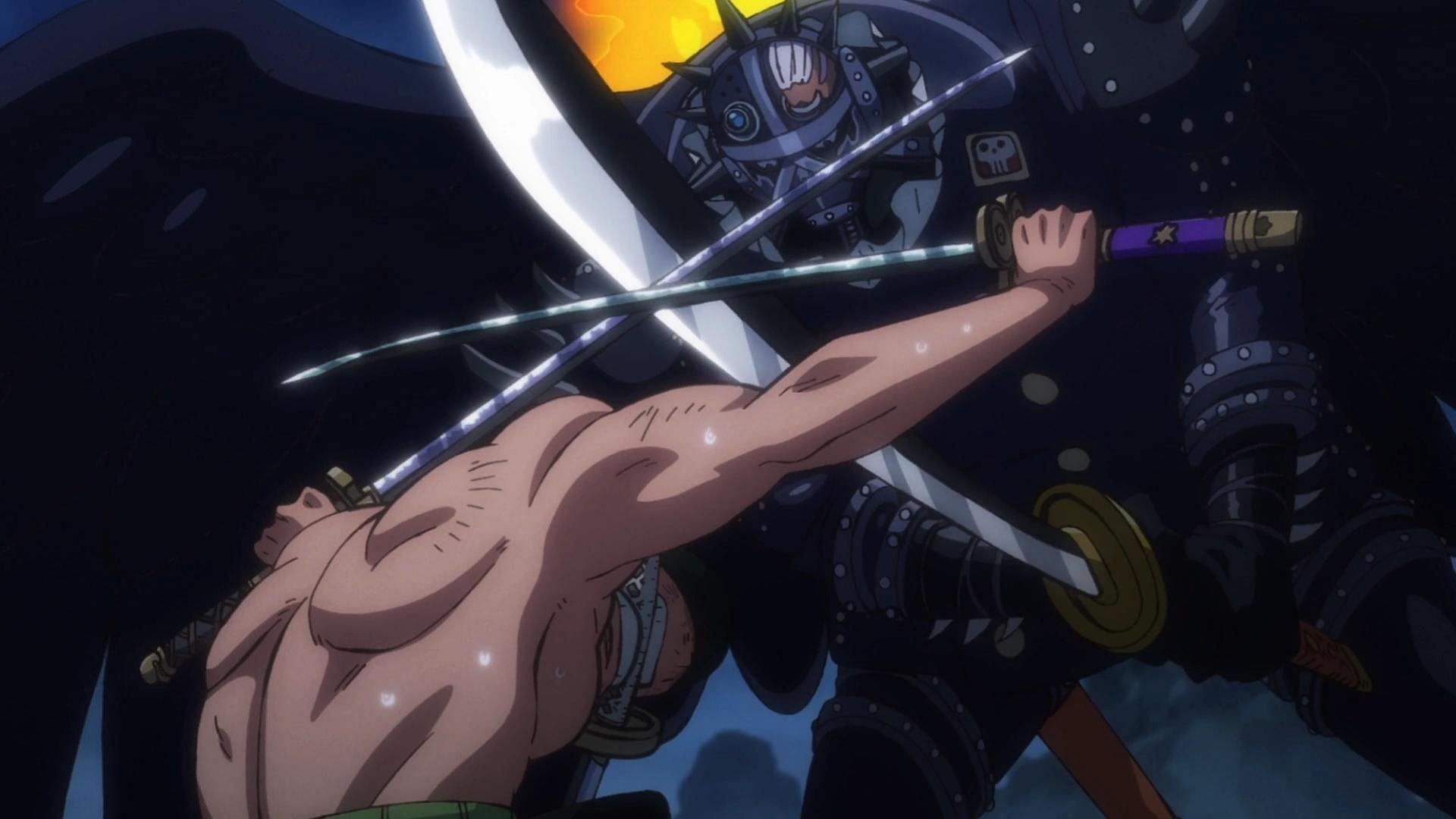 Zoro faces-off King (Image via Toei Animation)