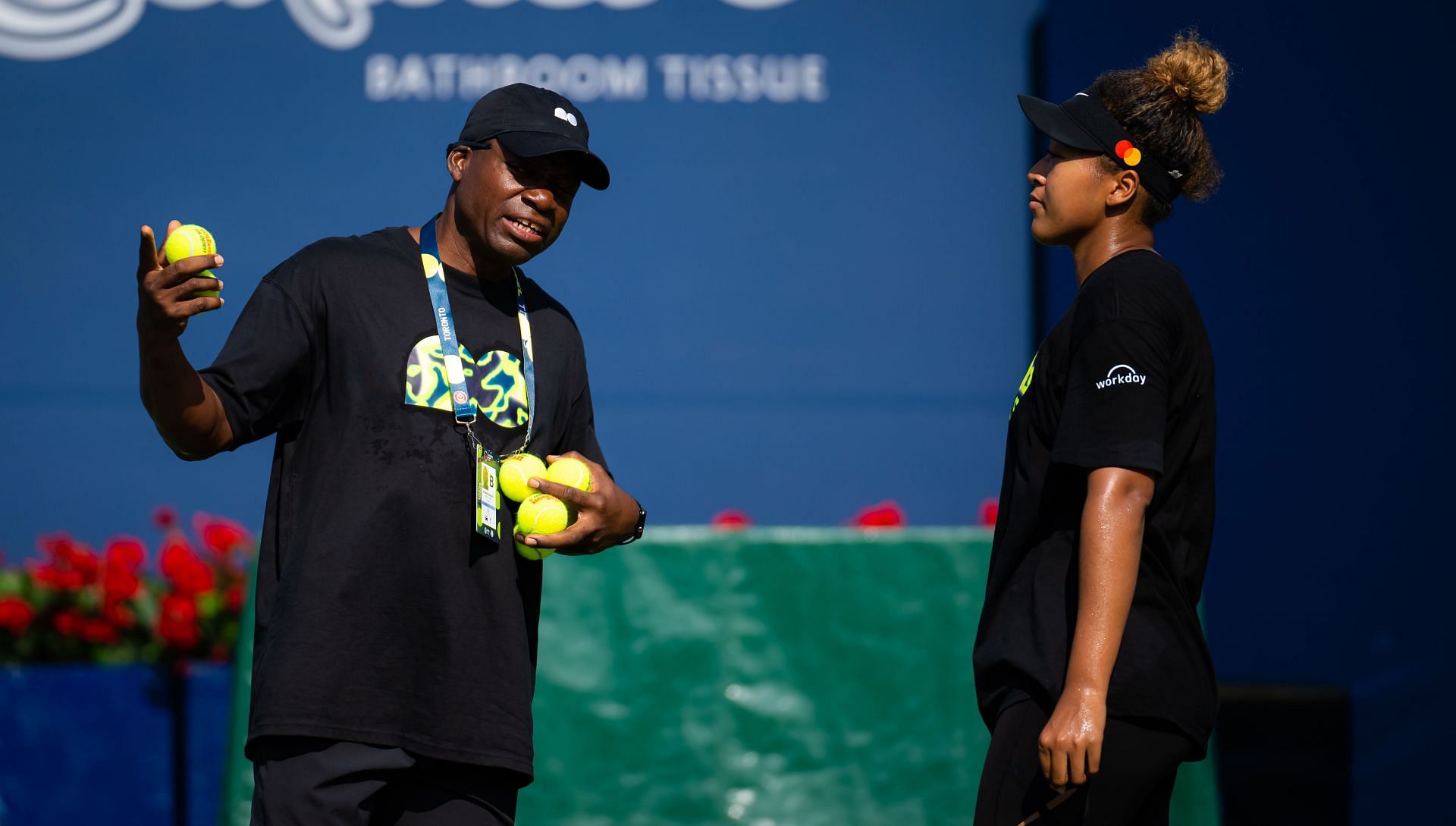 Naomi Osaka with her father at the 2022 Canadian Open (IMAGE: GETTY)