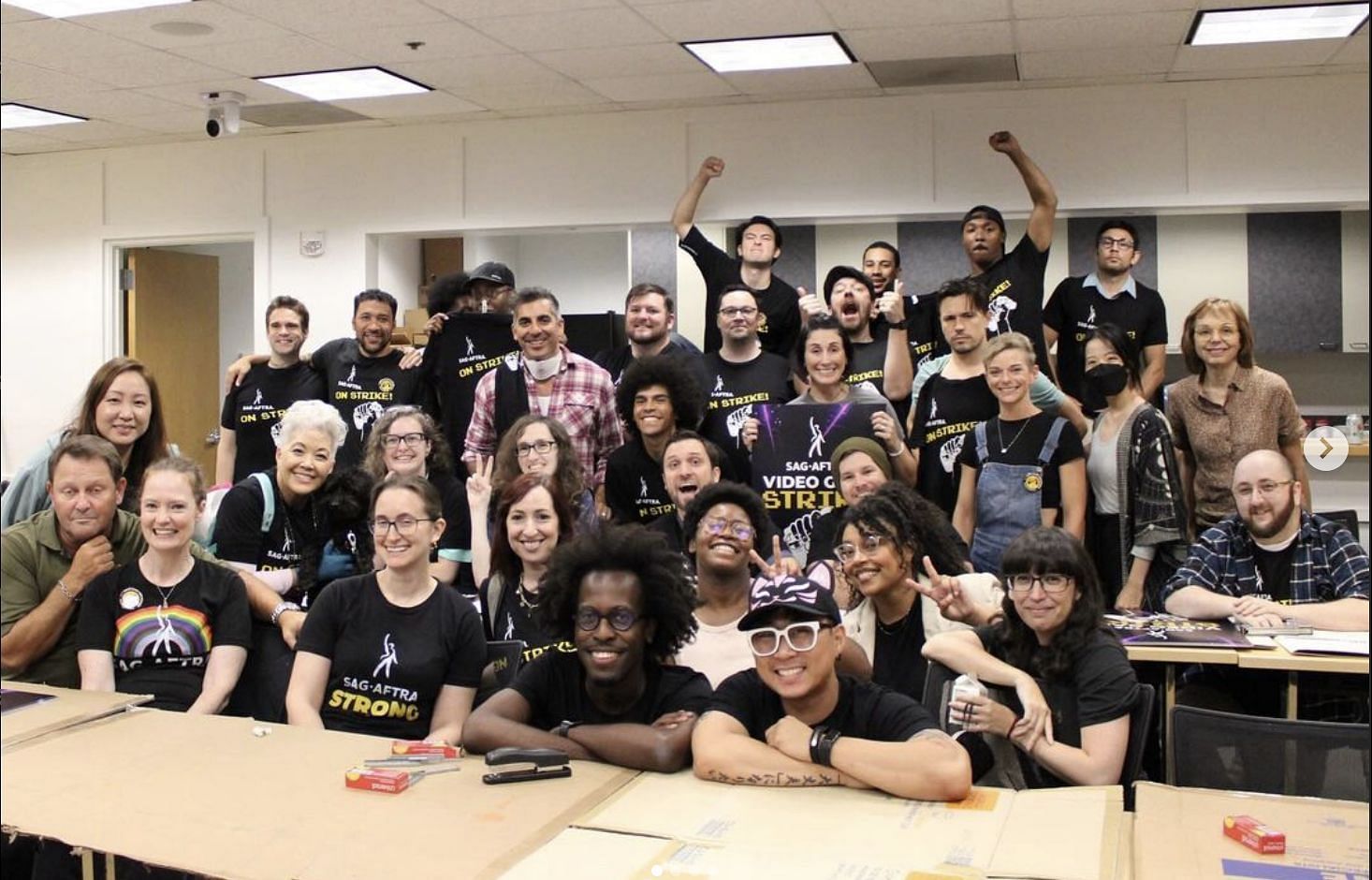 A still of LA SAGAFTRA members. (Image via Instagram/@sagaftra)