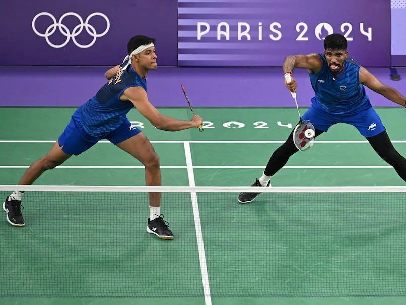 चिराग और सात्विक की जोड़ी बाहर हो गई है (Photo Credit - @sportistan_in)