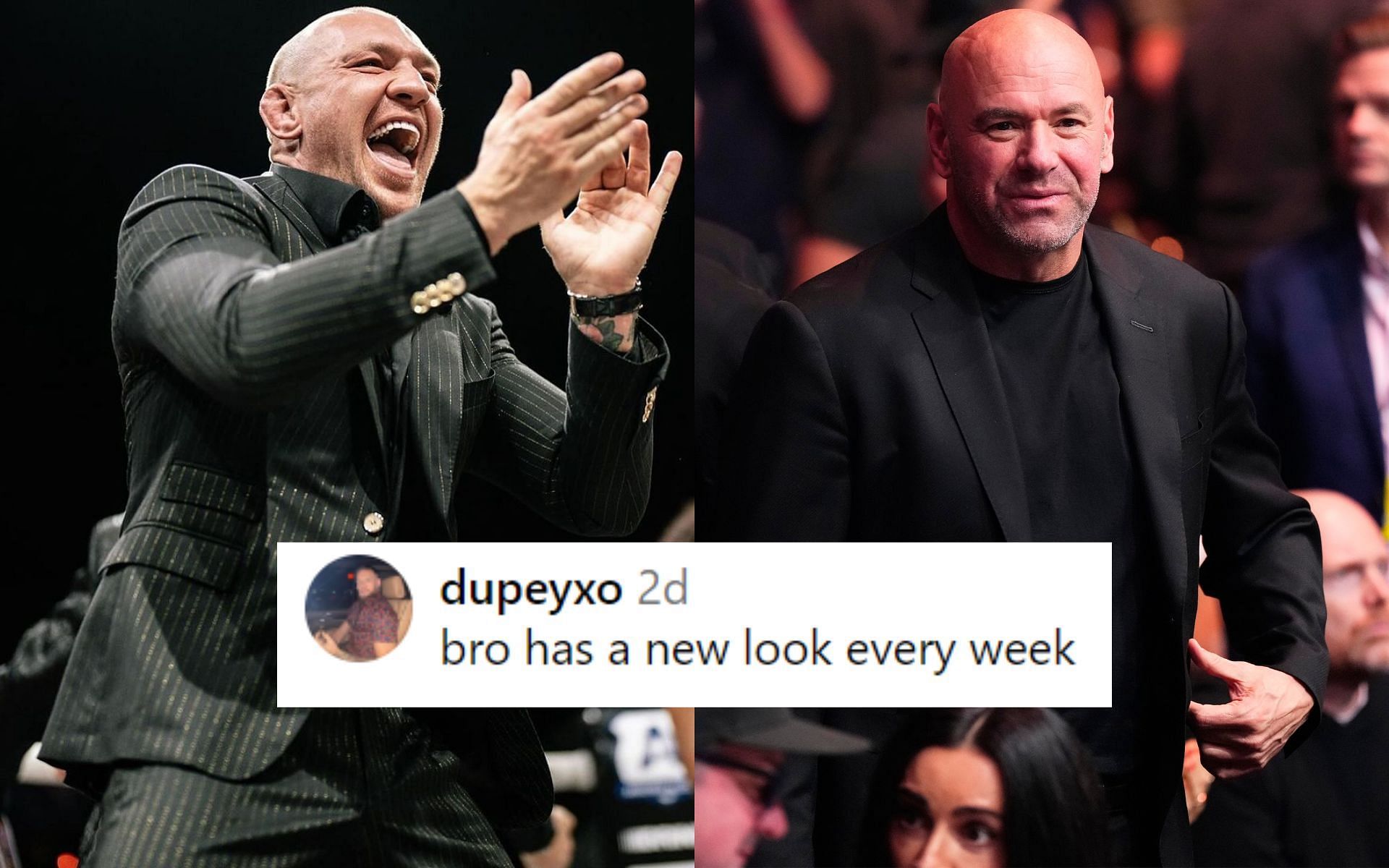 Conor McGregor (left) and Dana White (right) are longtime business acquaintances [Images courtesy: @thenotoriousmma on Instagram and Getty Images]