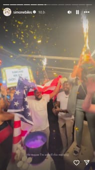 Screenshot of Biles' Instagram story.