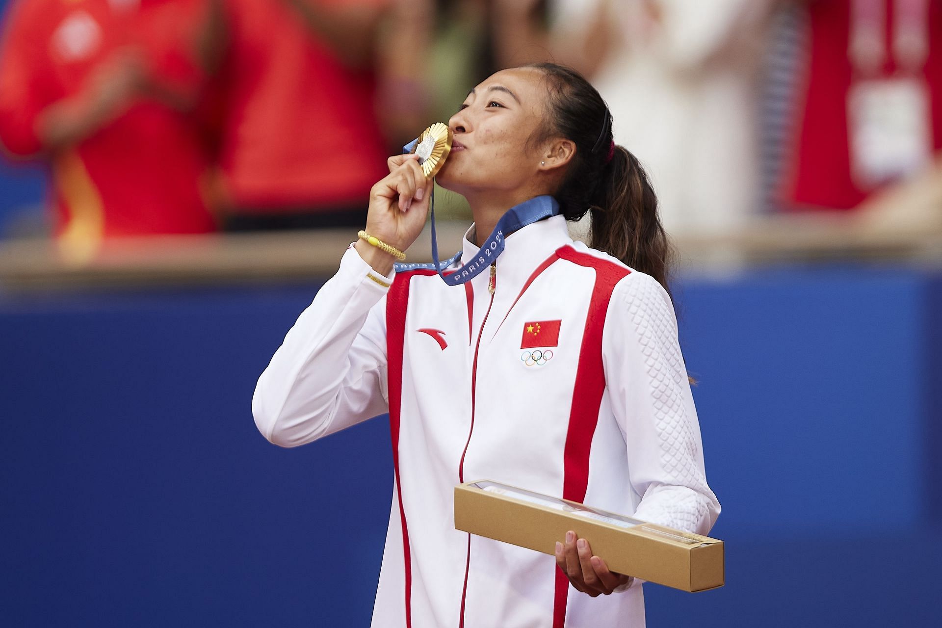 Zheng Qinwen became the first Asian tennis player to win women&rsquo;s singles gold - Getty Images