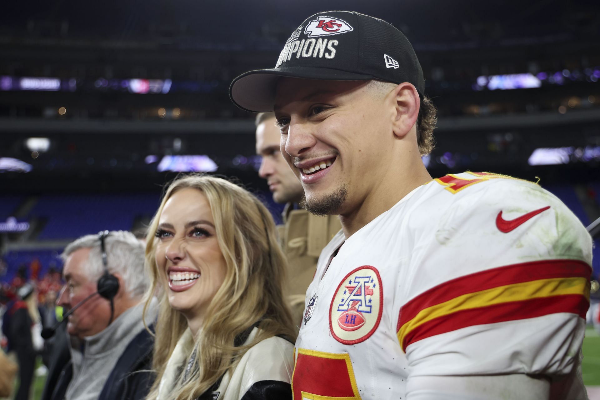 Brittany Mahomes (L) and Patrick Mahomes (R) (Source: Getty)