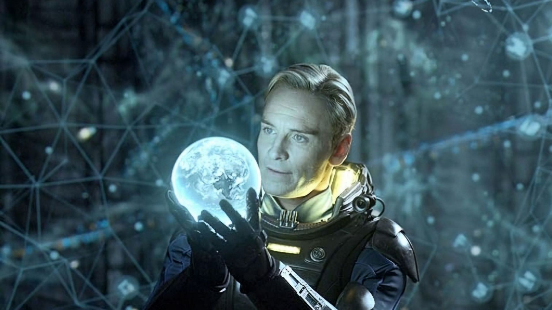 Michael Fassbender in a still from Prometheus (via 20th Century Studios)