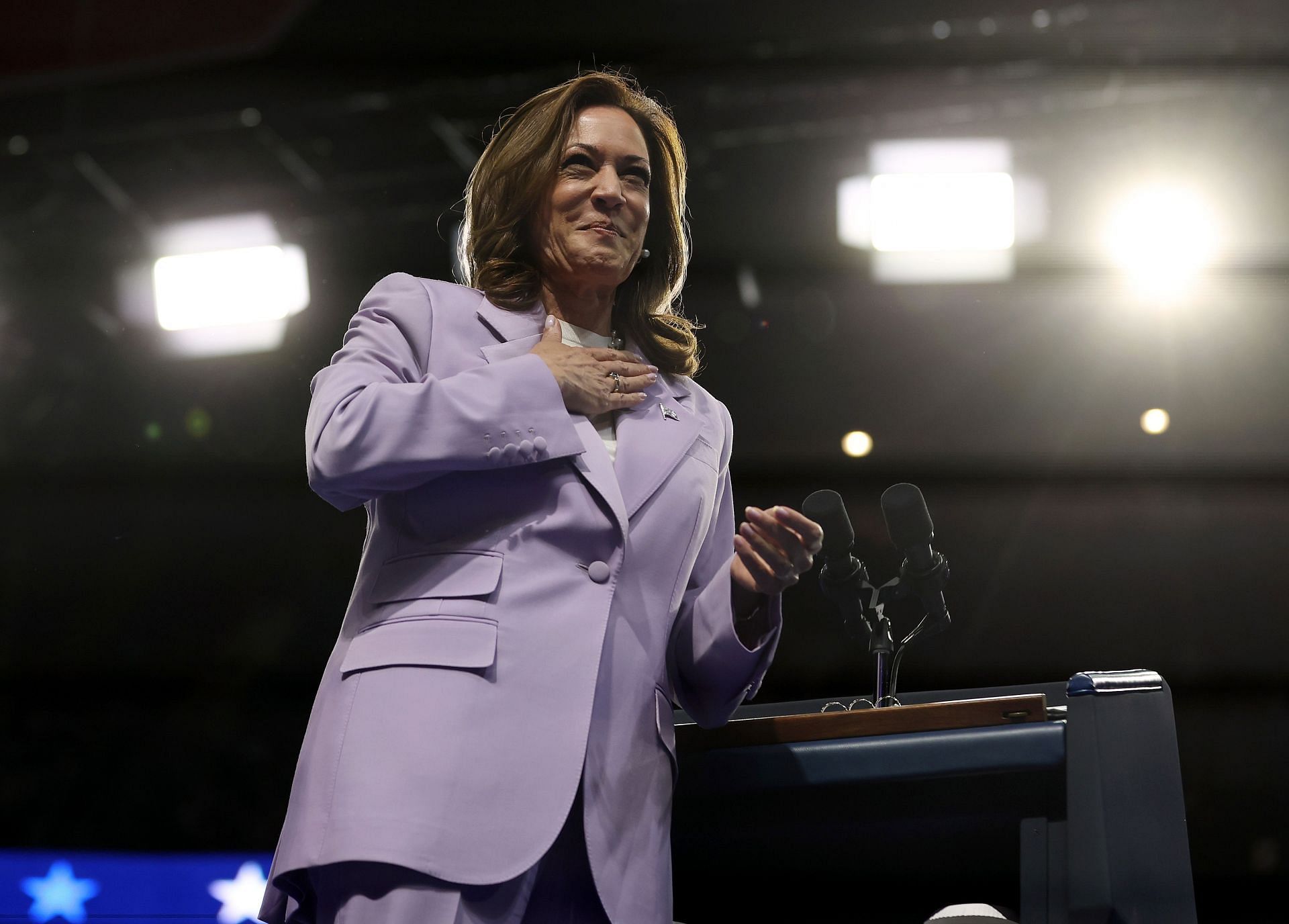 Kamala Harris And Tim Walz Hold Presidential Campaign Rally In Las Vegas - Source: Getty