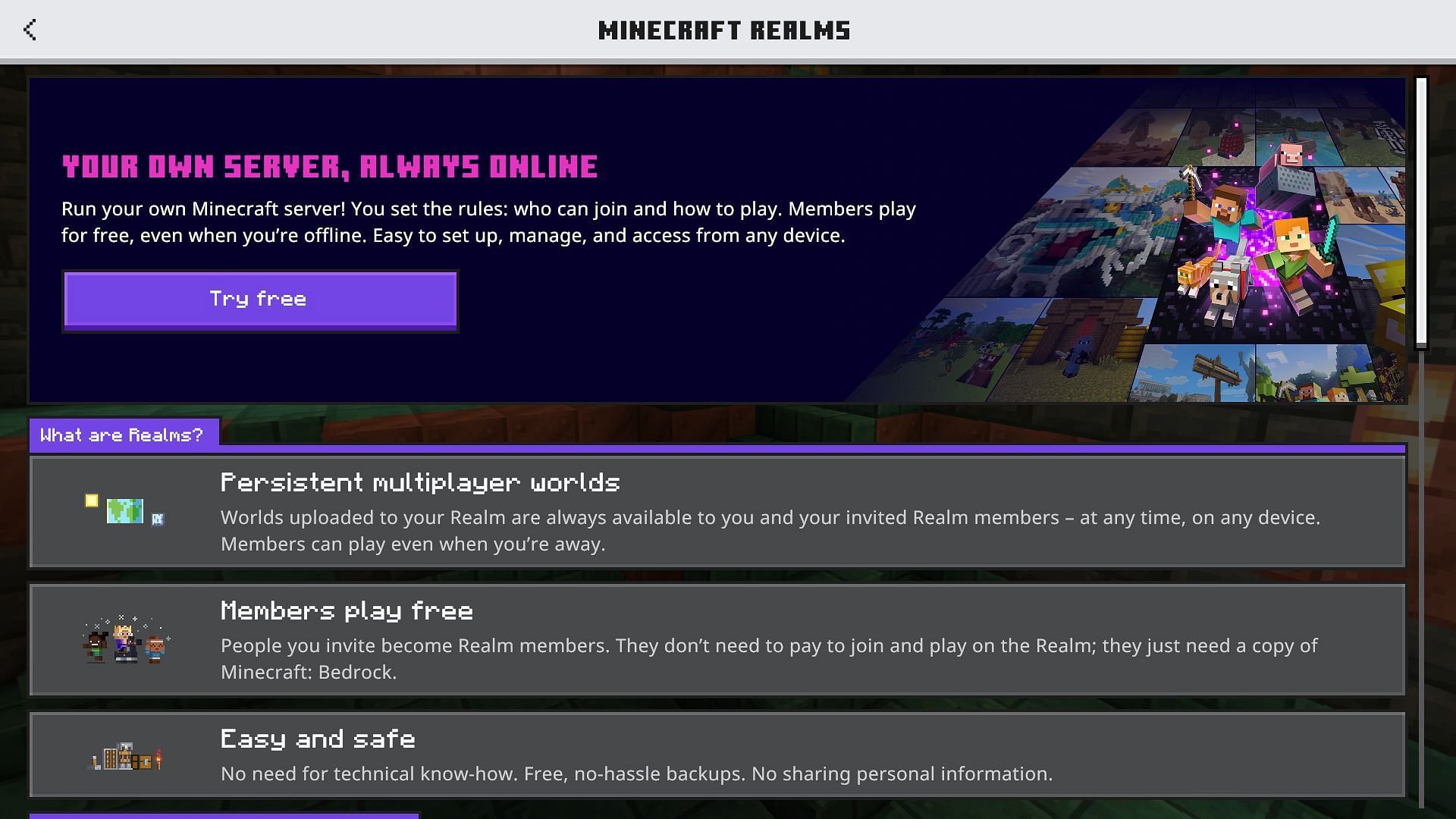 Minecraft Realms outage compensation: All you need to know