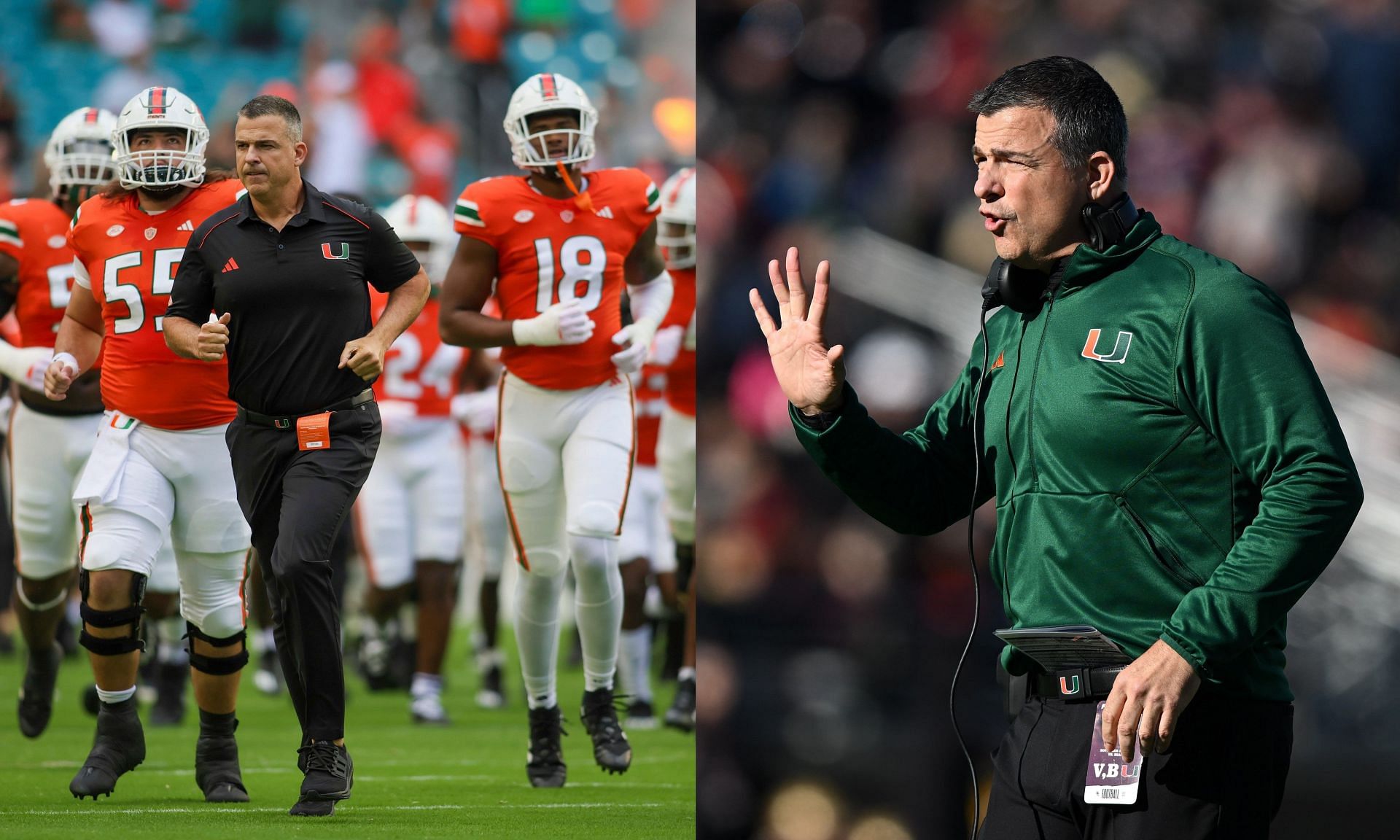 Miami coach Mario Cristobal shrugs off tampering talk.