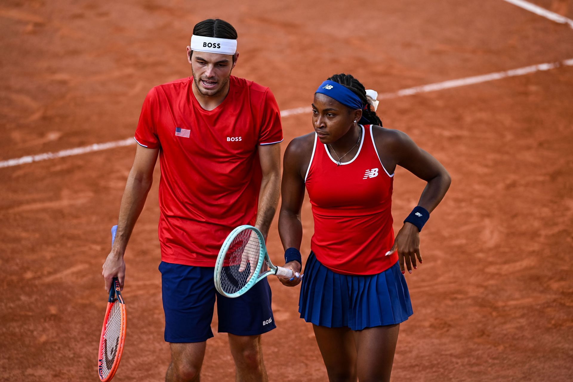 Coco Gauff and Taylor Fritz at the Paris Olympics 2024 (Source: Getty)