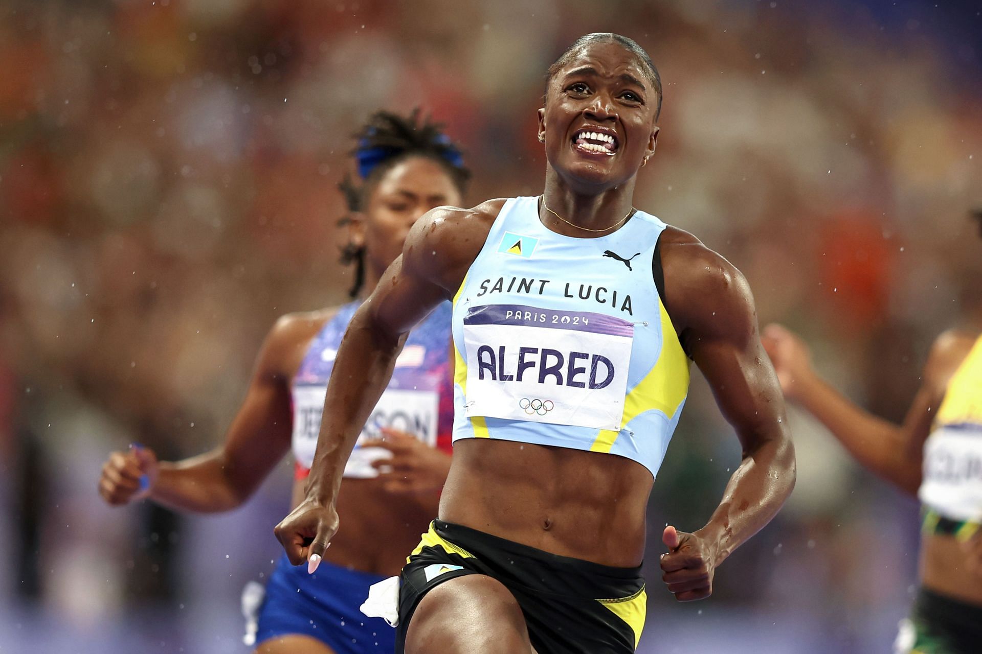 Julien Alfred at the 2024 Paris Olympics - Source: Getty