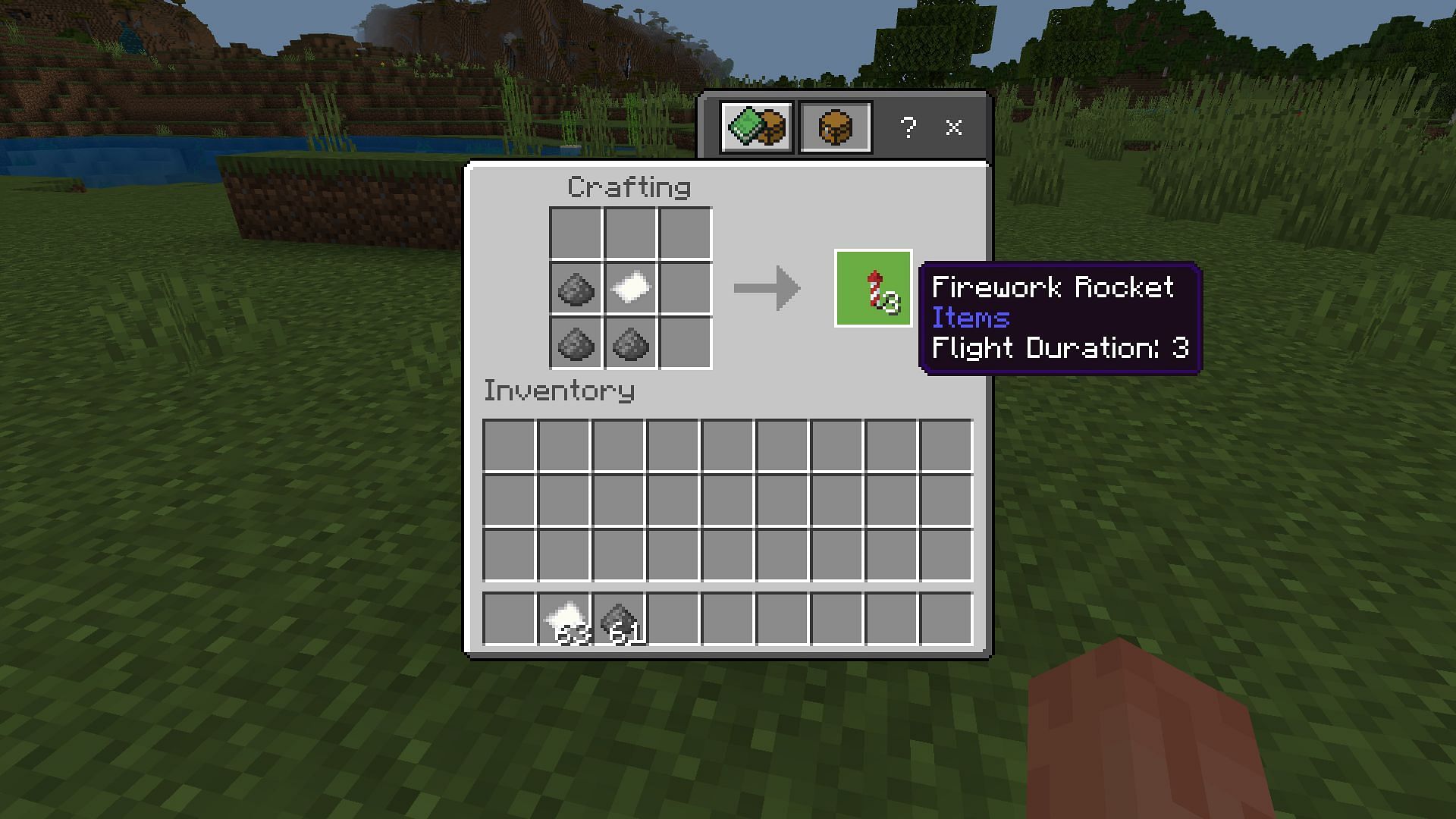 A somewhat irritating crafting bug surrounding firework rockets has been fixed (Image via Mojang)