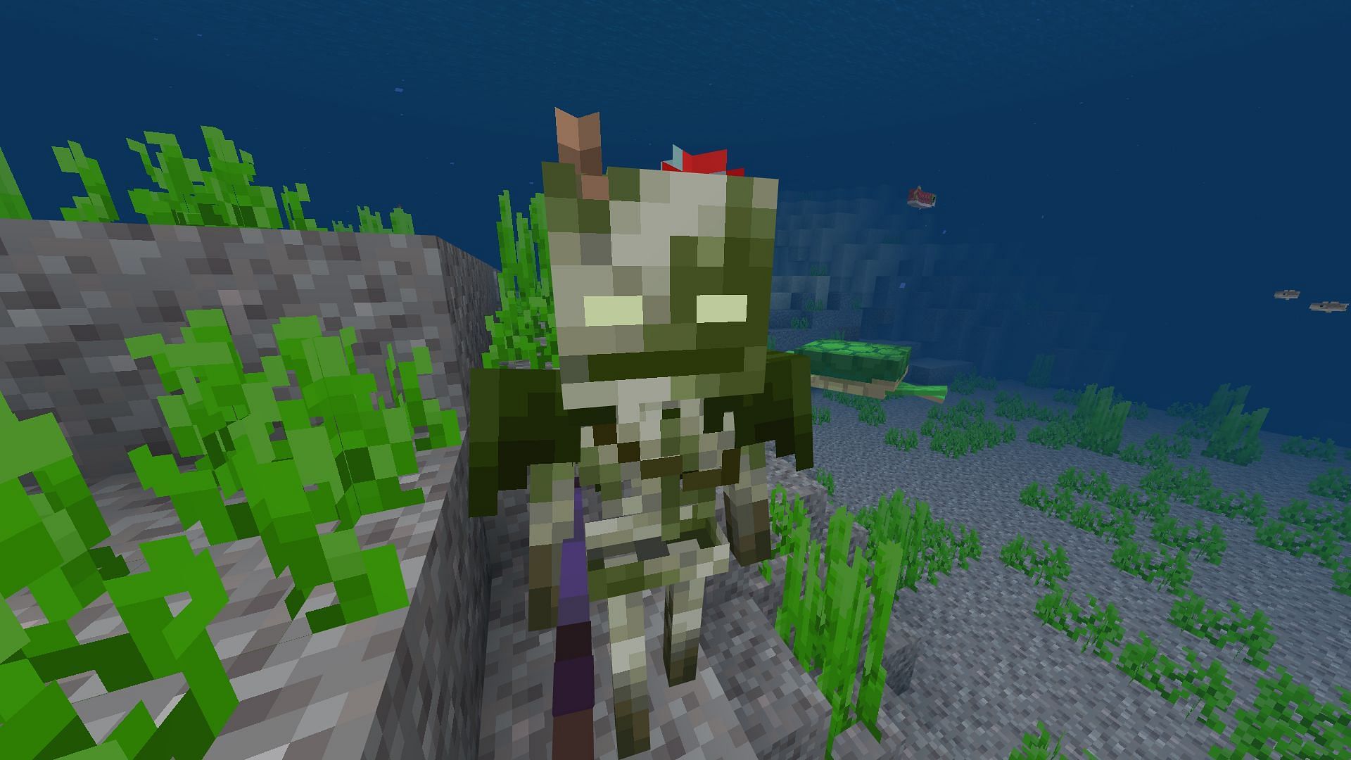 An unusual affliction caused by Minecraft&#039;s bogged mobs underwater has been fixed (Image via Mojang)