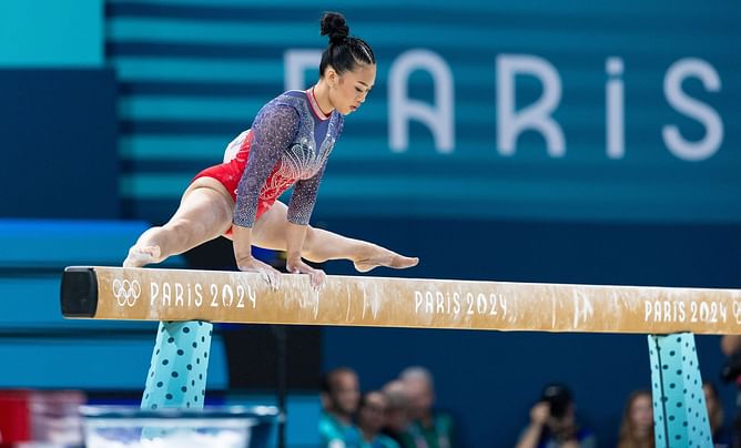 Ryan Gosling and Eva Mendes make special appearance to watch Suni Lee win Uneven Bars medal at Paris Olympics 2024