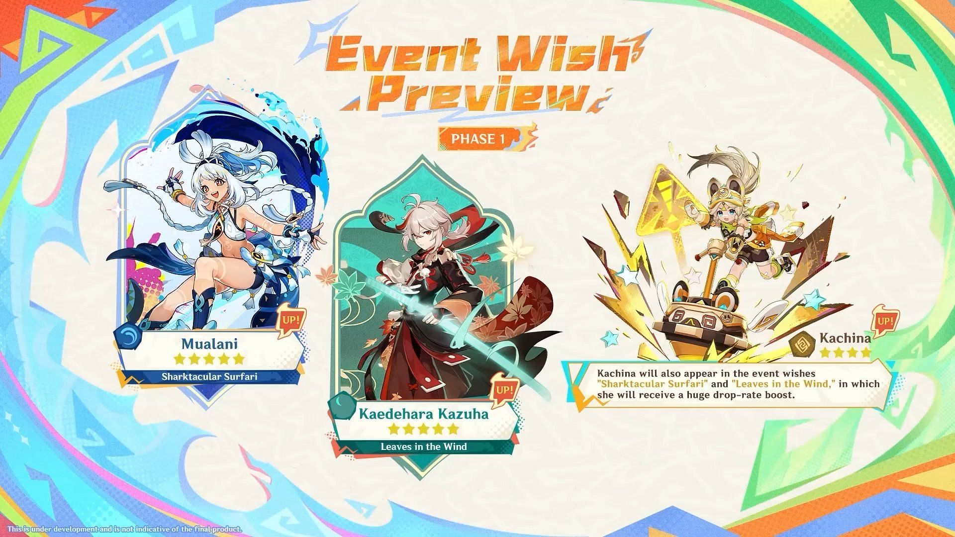 Phase 1 of the Genshin Impact 5.0 Event Wish (Image via HoYoverse)