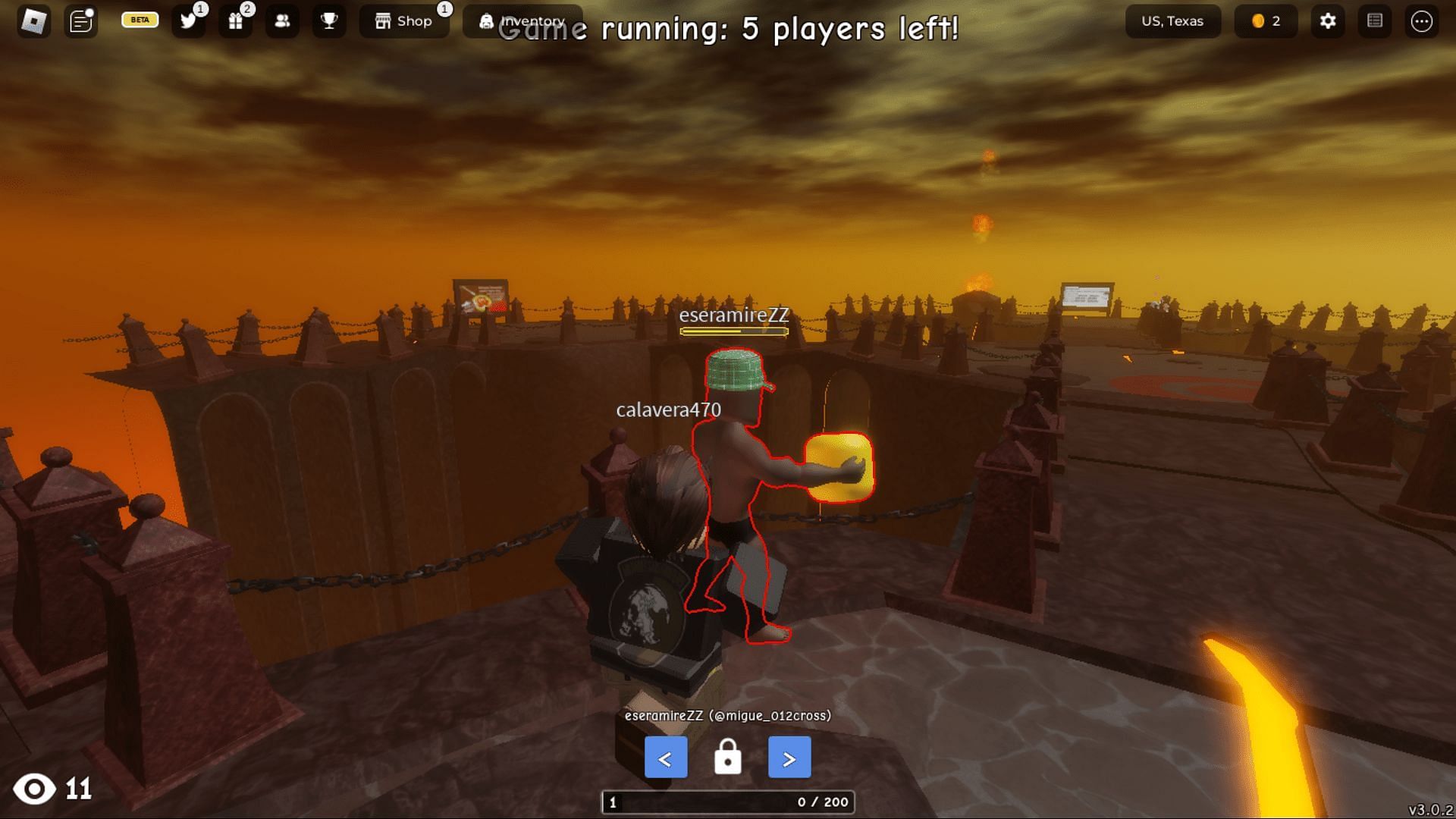 Gameplay screenshot from Pass the Bomb (Image via Roblox)