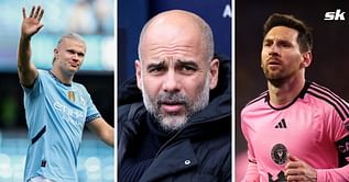 Pep Guardiola makes Lionel Messi claim when asked if Erling Haaland is ‘the most complete centre forward’ in football history