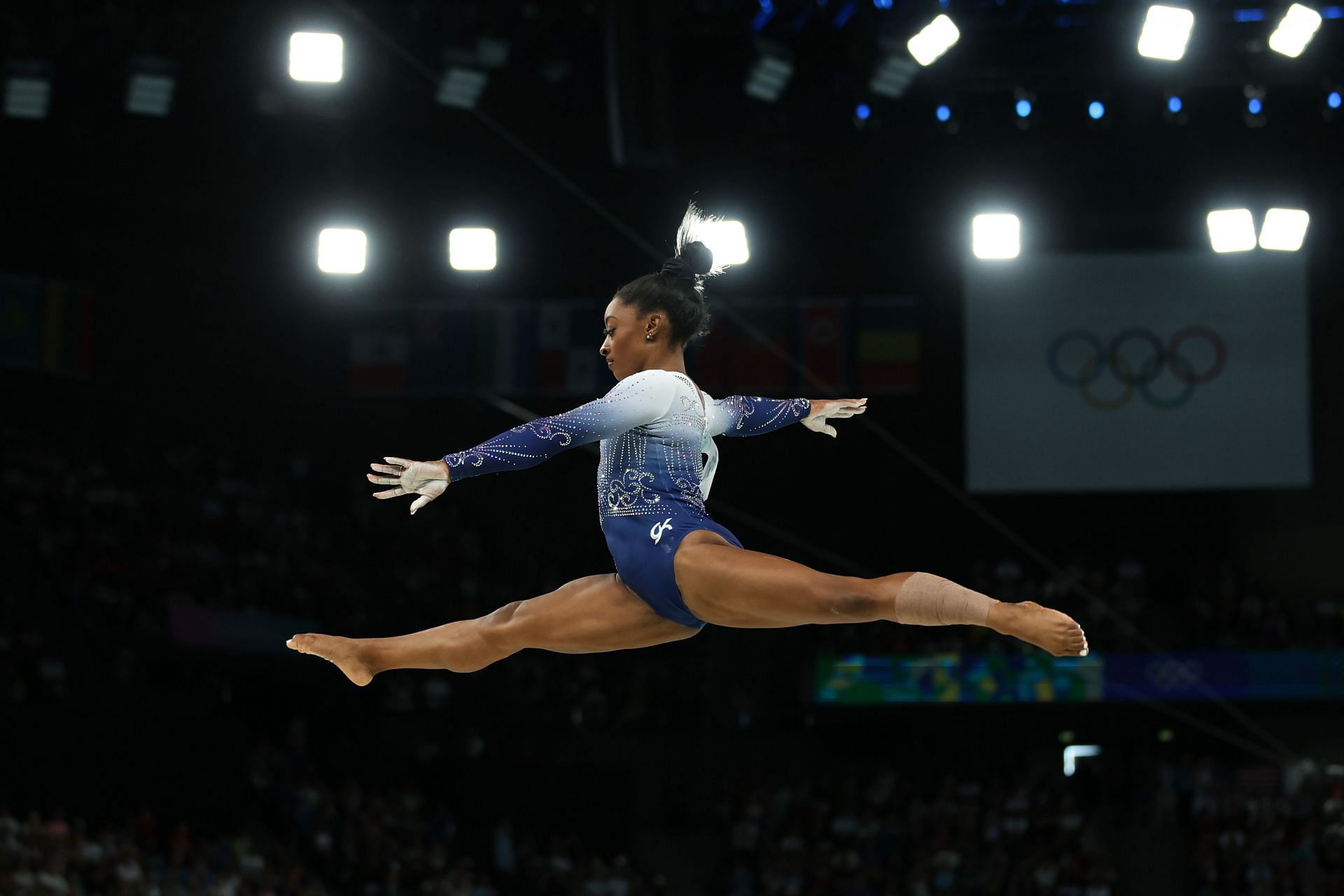 Simone Biles at the Paris Olympics 2024. (Photo via Getty Images)